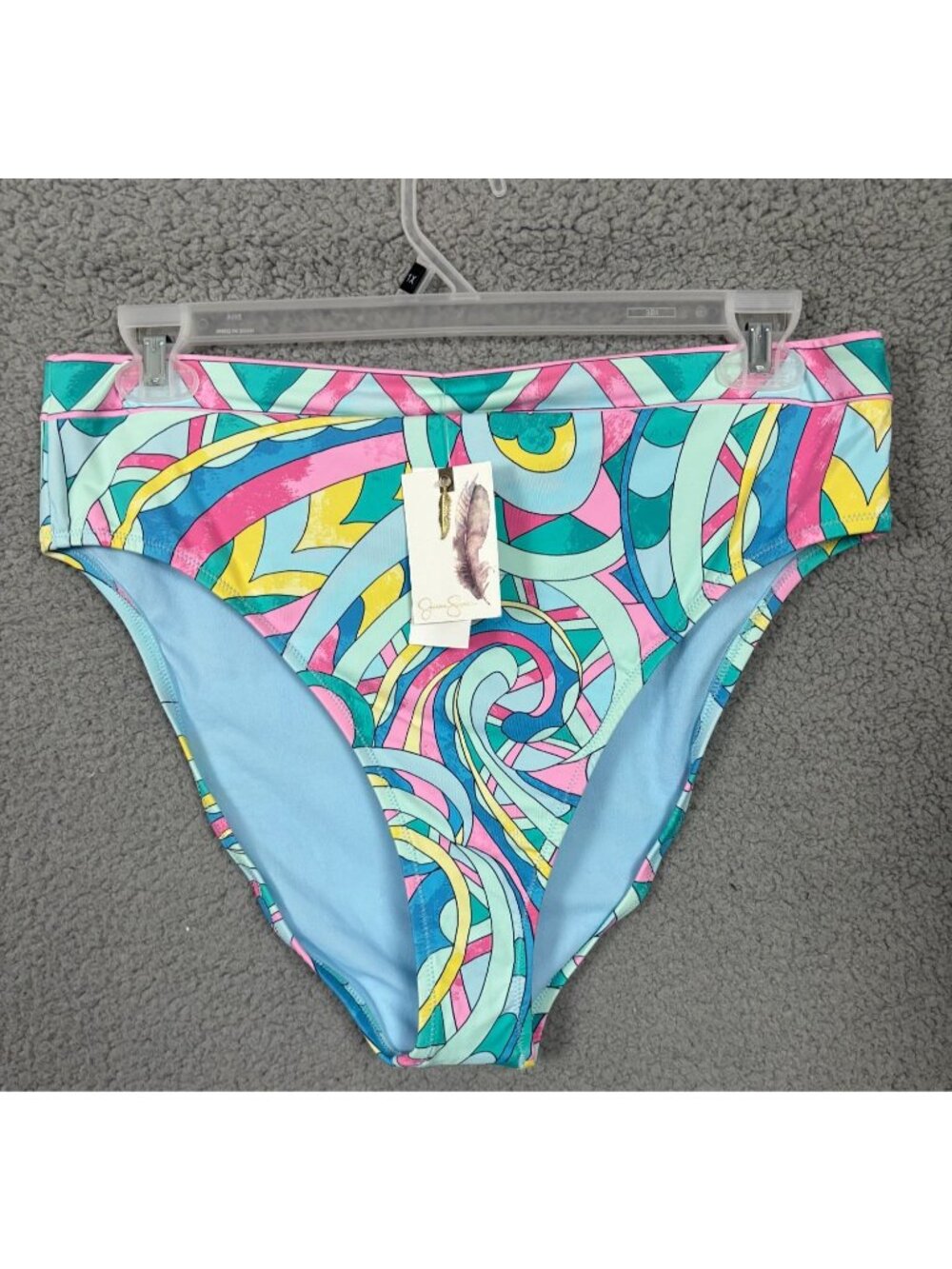 Jessica Simpson Women's High-Waist Multicolor-Print Bikini Bottoms Size XL NWT's